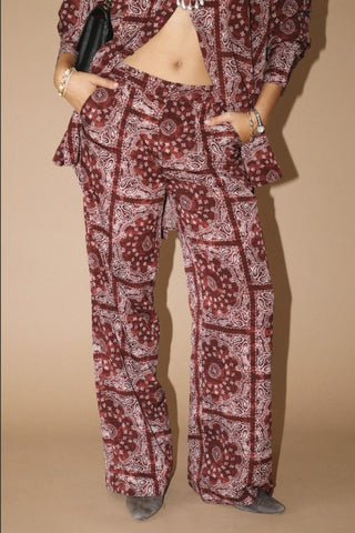 Bordeaux Satin Button Shirt (December Pre-Order)