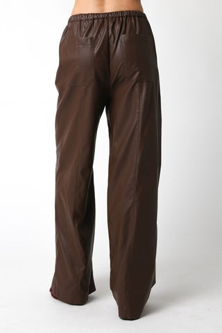 Chocolate PU Pants