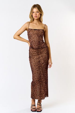 LEOPARD MAXI SKIRT