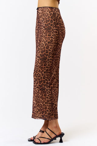 LEOPARD MAXI SKIRT