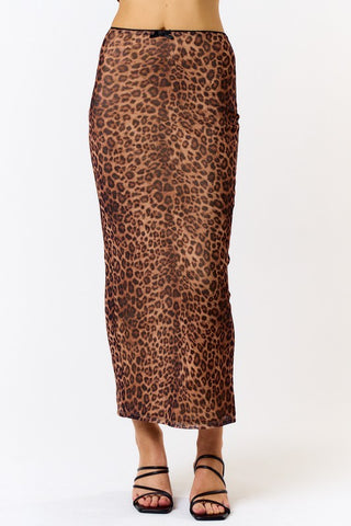 LEOPARD MAXI SKIRT