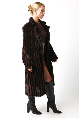 Devin Faux Fur Longline Coat (PO)