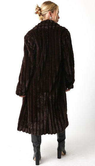 Devin Faux Fur Longline Coat (PO)