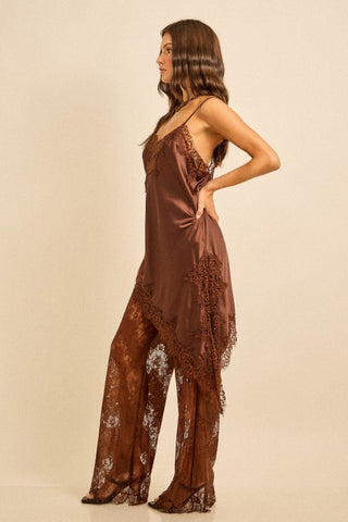 Espresso lace cami & pant (Sold as Set)