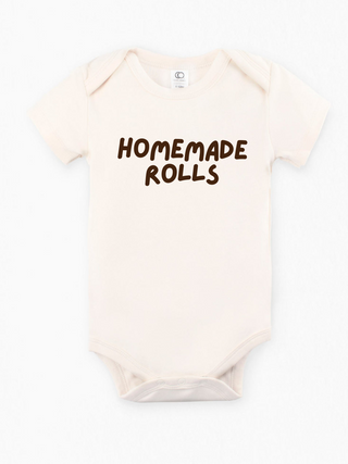 "Homemade Rolls" Organic Baby Onesie