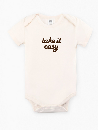 "Take It Easy" Organic Baby Onesie