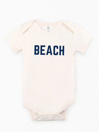 "BEACH" Organic Baby Onesie